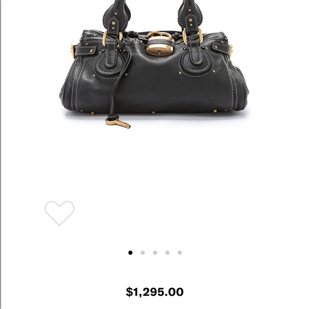 Chloe Paddington Hand Bag Leather Black Gold Authentic - pre owned - Picture 10 of 17